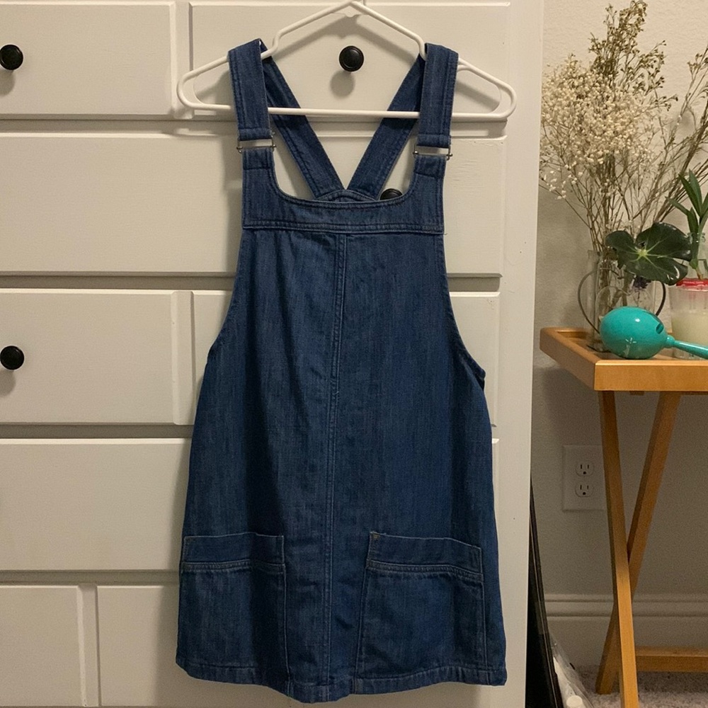 Topshop denim jumper dress
